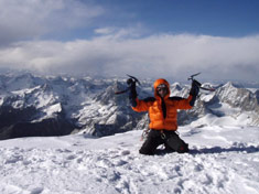 Karl Unterkircher sul Monte Genyen in Cina