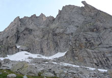 Al confine con la val di Mello, a 2395 metri di altitudine