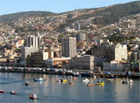 La città di Valparaiso in Cile, oggi