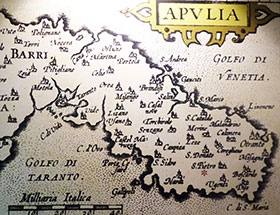 Vecchia mappa del Salento