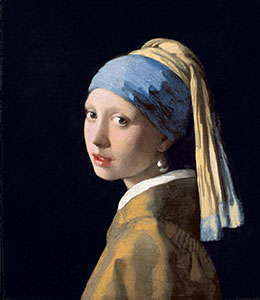 Jan Vermeer, La ragazza con l'orecchino di perla, 1665 circa olio su tela. L'Aia, Royal Picture Gallery Mauritshuis