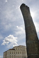 La Venaria coperta da un'opera dell'artista contemporaneo Giuseppe Penone