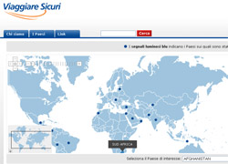 Il sito di Viaggiare Sicuri
