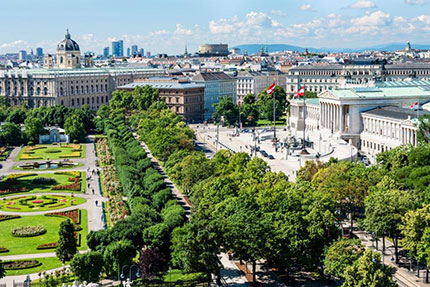 Vista su Ringstrasse e Parlamento ©WienTourismus Christian Stemper