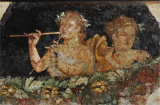 Banchetto con uva, affresco, I secolo d.C., Museo Nazionale Archeologico di Napoli