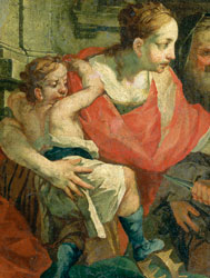 La pittura del Settecento in Valtellina 2 Vittoria Ligari, Mosè sprezzatore del faraone, dettaglio