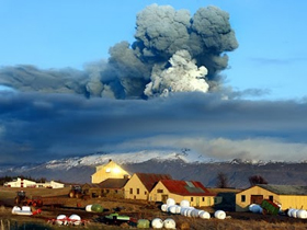 La nube del vulcano islandese Eyjafjallajökull