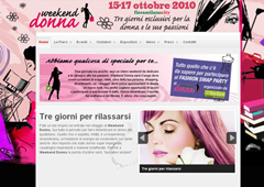 La pagina on line riservata all'evento