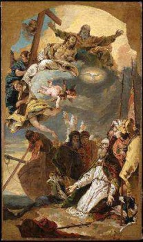 Parte da Cagliari la mostra itinerante dei beni recuperati 3 La-TTrinità-che-appare-a-Papa-Clemente-I-(bozzetto)-Giovan-Battista-Tiepolo1696-–-1770-Olio-su-tela
