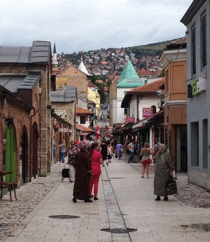 Sarajevo Una strada della Baščaršija,