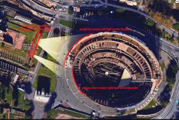 Messaggi di luce al Colosseo