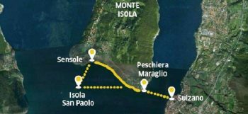 iseo lago percorso passerella galleggiante