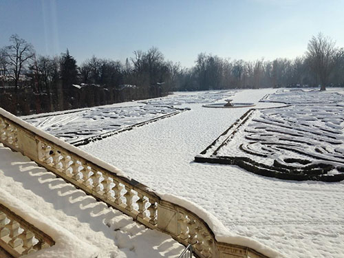 Parchi reggia-colorno-giardino-neve