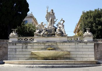 Fontane di Roma Fontana-del-Nettuno-Piazza-del-Popolo