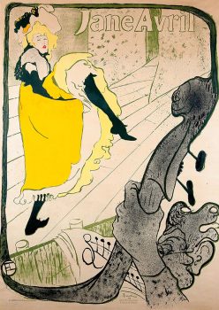 Toulouse-Lautrec Jane-Avril-(Before-Letters)-1893-Color-Lithography,©-Herakleidon-Museum,-Athens-Greece