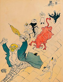 Toulouse-Lautrec La Vache Enragée (Before Letters) 1896 Color Lithography© Herakleidon Museum, Athens Greece