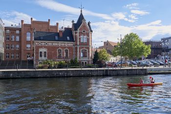 Bydgoszcz palazzo Lloyd sul fiume Brda