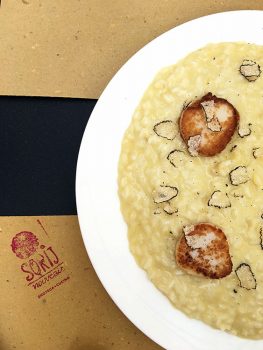 Sorij Noveau Risotto-porri-tartufo-nero-capesante