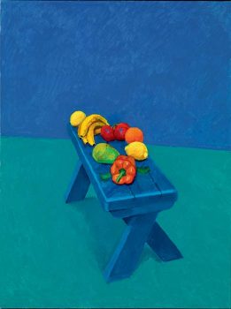 David-Hockney,-Fruit-on-a-Bench-©-David-Hockney