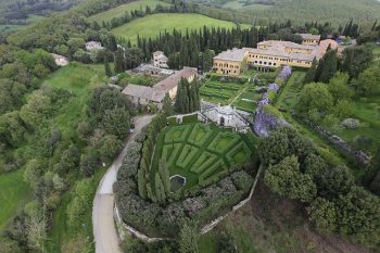 Il premio del Parco più bello 2017 a Genova e in Val d’Orcia 5 Durazzo Pallavicini Villa-La-Foce-foto-aerea