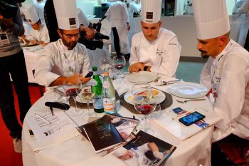 Bocuse d'Or Il tavolo della presidenza con Carlo Cracco ed Enrico Crippa