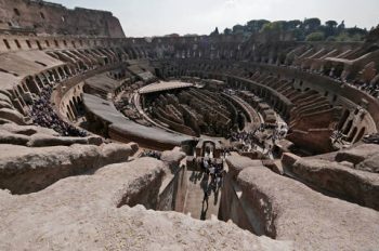 Colosseo veduta dall'attico dell'arena